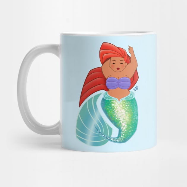 Fluffy Mermaid by Toni Tees